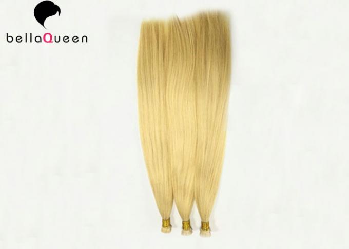Langdurige 613# Gouden het Haaruitbreidingen van het Blonde Vlakke Uiteinde met Volledig Einde